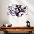 thumbnail image 2 of Elephant Stock Scent Of Roses Plum Wall Art - Horizontal Multi Panel Canvas - Living Room Wall Decor - Floral And Botanical Multi Panel - Gray And Purple Decor By Wild Apple Portfolio - 24" x 14", 2 of 4