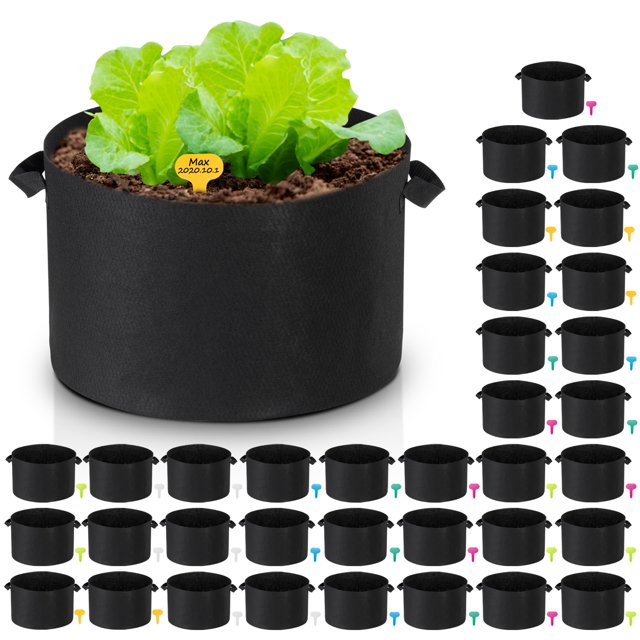 36 Pack LAGarden 15 Gallon Planting Bag Planter Pot with Handle Potato Garden LAGarden Modern
