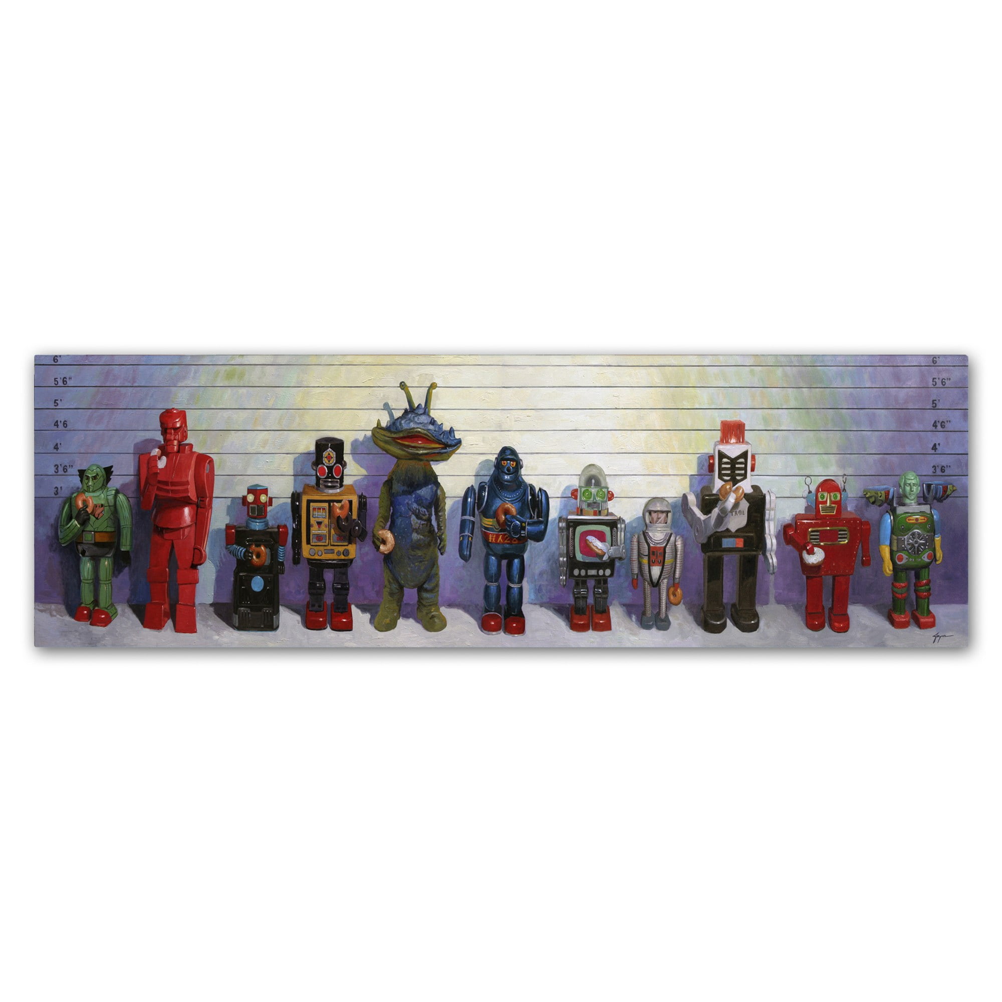 Eric Joyner 'Line-Up' Canvas Art