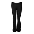 thumbnail image 1 of Pantalón para mujer Leche Seda Danza del vientre Slit L Negro Sunnimix Pantalones de hendidura, 1 of 8