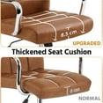 thumbnail image 4 of Yaheetech Mid-Back PU Leather Adjustable Office Chair with Arms,Retro Brown, 4 of 8