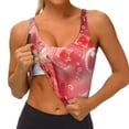 thumbnail image 3 of Daiia Refreshing Watermelon Slices Printed Women's Sports Bra, Breathable Activewear Bra with U-Back Design and Removable Pads, Comfortable and Supportive for Yoga, Workout-X-Large, 3 of 8
