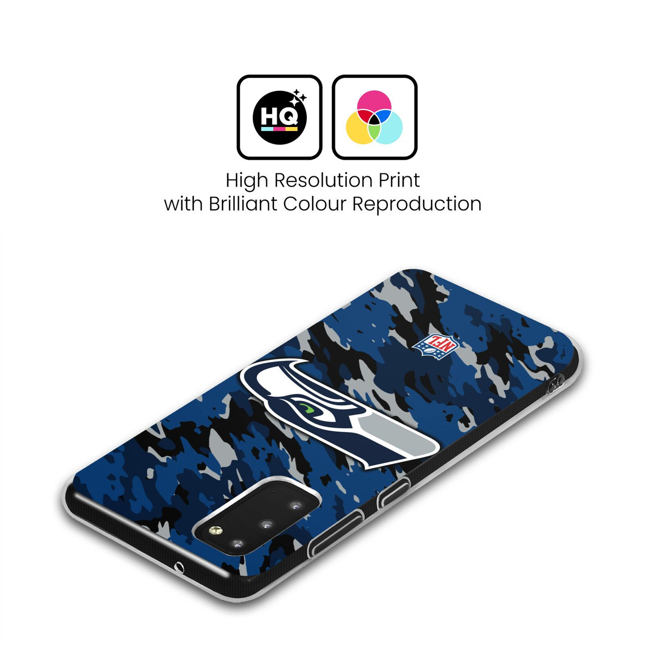 Head Case Designs NFL Seattle Seahawks Logo Camou Soft Gel Case for Samsung Galaxy A16 5G