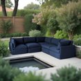 thumbnail image 4 of Patioflare Flexiform Modular L-Shape Patio Sofa Set, Blue, 4 of 9