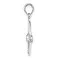 thumbnail image 2 of 14K White Gold 3-D Polished Finished Three Blade Boat Propeller Charm, 2 of 2