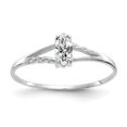 thumbnail image 1 of 14K White Gold White Topaz Birthstone Ring, 1 of 2