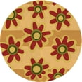 thumbnail image 1 of Ahgly Company Machine Washable Indoor Round Transitional Grapefruit Red Area Rugs, 6' Round, 1 of 7
