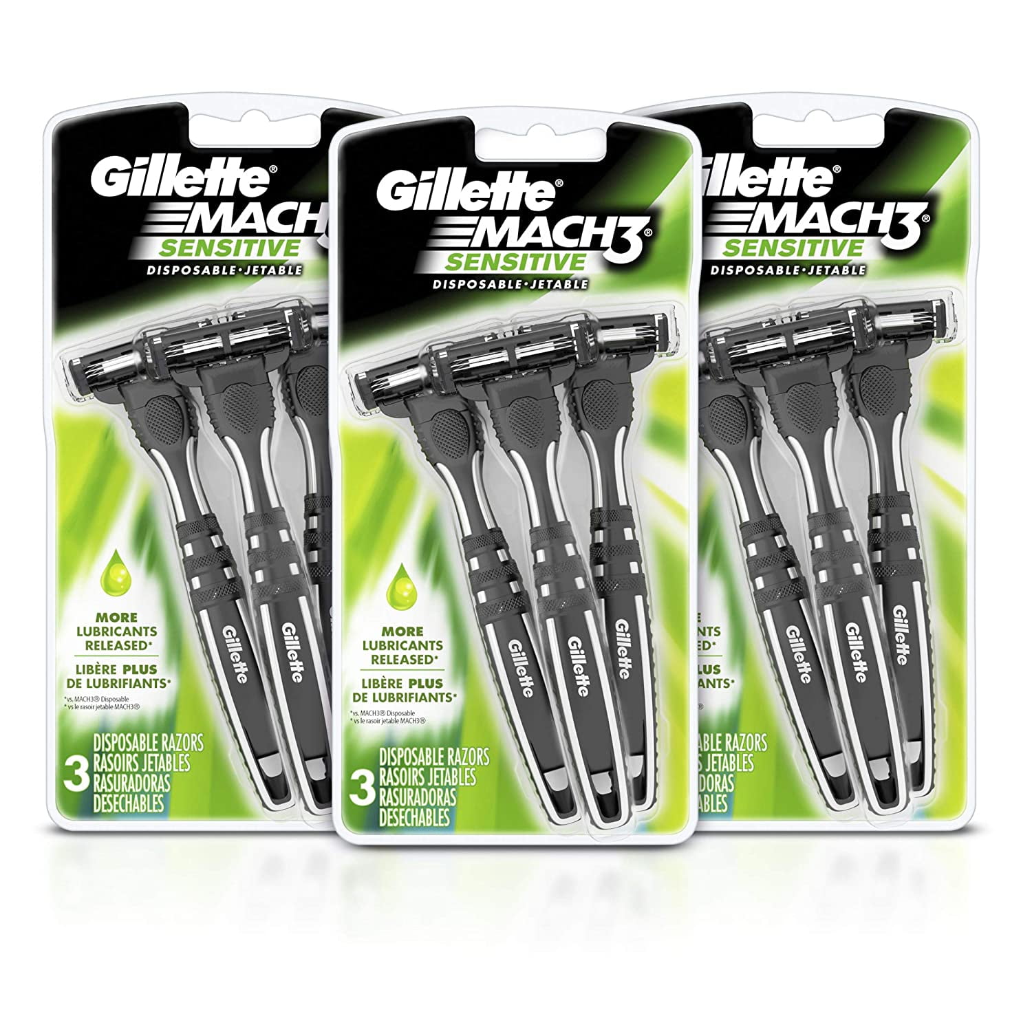 Gillette MACH3 Disposable Razors, Sensitive 3 ea