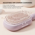 thumbnail image 3 of Brosse de Massage à Coussin Rétractable, Brosse de Massage à Coussin d'Air avec Poils Rétractables et Dents, Brosse à Cheveux Auto-Nettoyante Antistatique pour Tous Types de Cheveux et Perruques, Humide et Sec (Blanc), 3 of 7