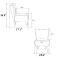 thumbnail image 2 of Living Room Chairs, Armless Accent Chair With Rubber Wooden Legs Modern Upholstered Corner Side Chair For Living Room, Bedroom, Office, Hotel, 2 of 9