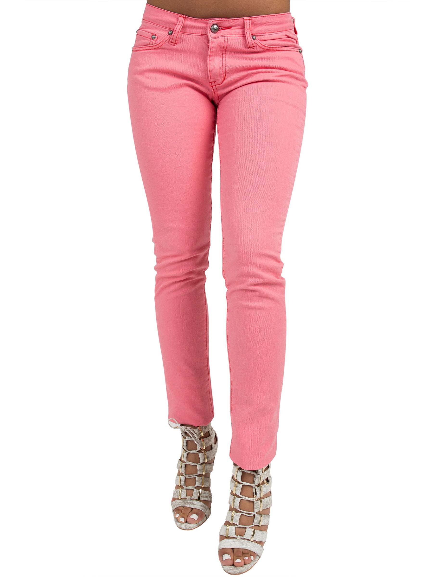 S & P - S & P Women's Contemporary Hot Pink Stretch Denim Skinny Jeans ...