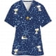 thumbnail image 3 of Uniforme de enfermería de dibujos animados, camisetas con estampado de Snoopy, uniforme de enfermera, moda para mujer, cuello en V, bolsillo, uniformes médicos, ropa de trabajo, 3 of 5