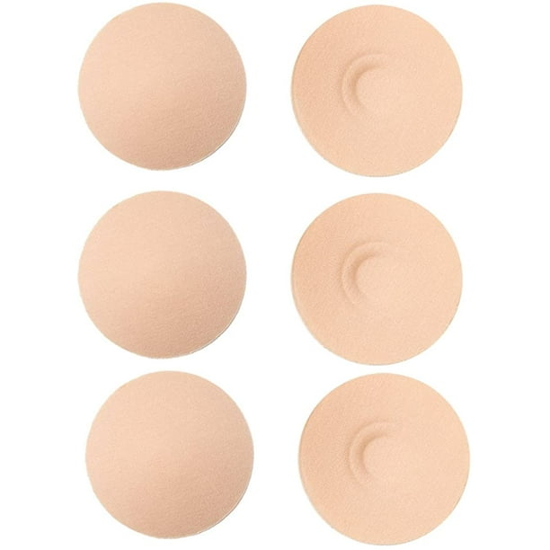 3 Pairs Reusable Nipple Covers Breathable Traceless Incohesive Cotton  Nipple Pads Breast Pasties for Women (Beige) 