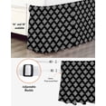 thumbnail image 3 of Black Boho Geometric Wrap Around Bed Skirts for King Bed 16" Drop,Bed Skirt with Adjustable Elastic Belt Dust Ruffle Bed Valance for Bedroom Hotel Retro Simple Ethnic Abstract Motifs Bed Frame Cover, 3 of 7