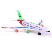 Kids Airplane Toy - Bump and Go Airplane with Led Flashing Lights and Sounds Sensory Music Toy Plane for Boys, Girls, & Toddler- Airbus A380 Comes in Box for Great Holiday or Birthday Gift