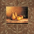 thumbnail image 2 of Gonzales, Andres 12x12 Gold Ornate Wood Framed with Double Matting Museum Art Print Titled - Pears and Apples, 2 of 4