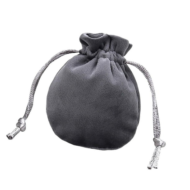 Bolsa organizadora de joyas, bolsa de regalo de terciopelo para Navidad, bodas y San Valentín. Gris oscuro 75 x 95 cm