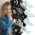thumbnail image 3 of Blackout Kids Curtains,Black Gothic Moon Flower Star Pattern Childrens Insulated Curtains Set Of 2,Bedroom Essentials,Toddler Room Decor 42x63in(106x160cm), 3 of 5