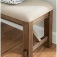 thumbnail image 3 of Linon Turino Tan Upholstered Bench in Rustic Umber Finished Rubberwood, 3 of 8