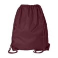 thumbnail image 2 of Quality Lightweight Large Drawstring Backpack Bag, One Size, Maroon, 2 of 2