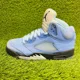 thumbnail image 3 of Ni - ke Ni - ke Air Jordan 5 Retro UNC Mens Size 8.5 Blue Black Basketball Shoes Sneakers, 3 of 5