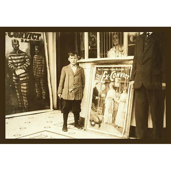12 year old usher at the Princess Theater- Fine Art Canvas Print (20" x 30")