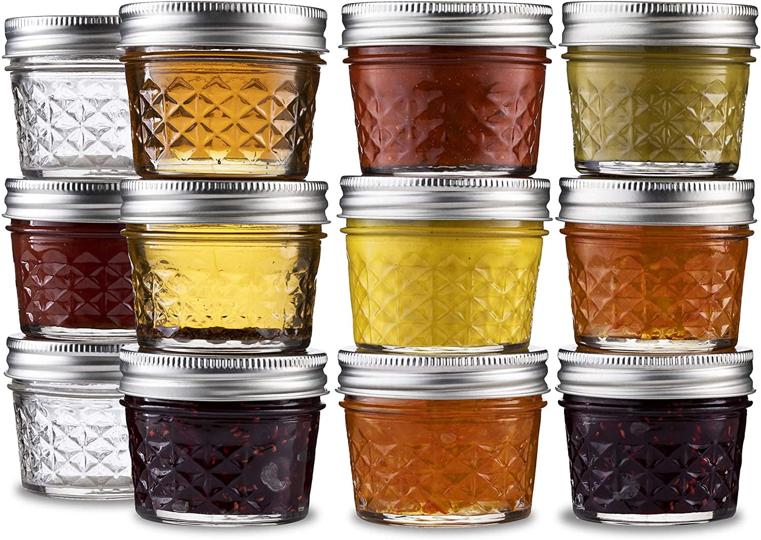24 Pack 8 oz Mason Jars with Lids and Bands, Small Regular Mouth Glass  Canning jars with Airtight Lids, Jelly Jars, Jam Jars, Ideal for Canning