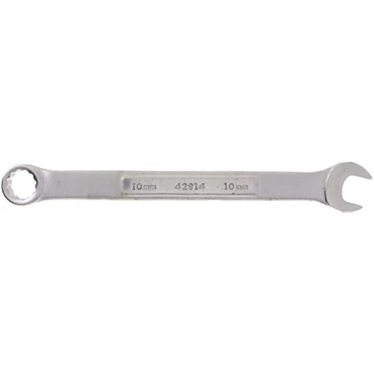URREA 1210MH 10mm 6-Point Combination Wrench – Chrome Finish, Open & Box Ends, Ergonomic Oval Handle For Tight Spaces