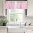 thumbnail image 4 of Pink White Stripe Kitchen Valances for Windows, Modern Rustic Vertical Striped Bathroom Window Valances 60x18 Inch Rod Pocket Window Treatments Valance Curtains for Living Room Bedroom Decor, 4 of 9