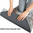 thumbnail image 3 of White Gray Rose Gold Marble Pattern Hot Yoga Mat Towel Non Slip for Hot Yoga - Quick-Drying Yoga Mat Cover with 4 Corner Pockets with Travel Bag - Hot Yoga Towel Non Slip 70"x26", 3 of 6