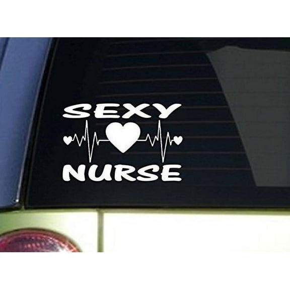 Sexy Nurse *J128* 6 inch tall Sticker decal Nurse