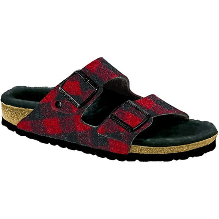 

BIRKENSTOCK Arizona Shearling Wool Men Plaid Red 1018111 9 Plaid Red