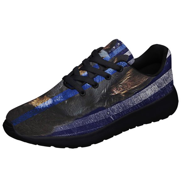 Amazing Police K9 Thin Blue Line Shoes Sneakers Black Size 3.5