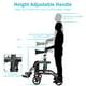 Goplus Pliant Médical Déambulateur Chaise de Transport en Aluminium Poignée Réglable Noir – image 4 sur 10