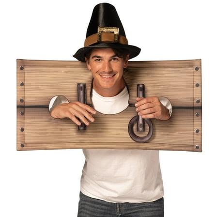 Rasta Imposta Pilgrim Punishment Stockade Thanksgiving Halloween Costume, Multicolor, Adult One Size, R1291-OS