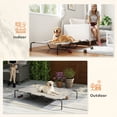 thumbnail image 5 of PawHut Elevated Dog Bed Large Breeds Outdoor Dog Bed Breathable Mesh Steel Frame Beige 60"L, 5 of 9