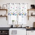 thumbnail image 2 of Vintage Colorful Butterfly Kitchen Curtains Window Panels, Watercolor Butterflies Farmhouse Insulated Window Treatment Curtain, Grommet Curtains for Bedroom/Living Room/Bathroom, 2 Piece 27.5"Wx39"L, 2 of 8