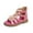 Hot Pink, variant on Celivon Girls And Toddler Leather Sandals Kids Girl Flowers High Top Roman Zipper Little Big Kids Shoes Summer Casual Fashion Comfort