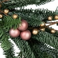 thumbnail image 4 of Northlight Ball Ornaments Artificial Christmas Wreath - 28" -Rose Gold - Unlit, 4 of 9