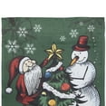 thumbnail image 5 of Northlight Merry Christmas Santa and Snowman Outside House Flag 28" x 40", 5 of 7