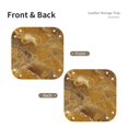 thumbnail image 2 of Multi-Size Leather Tray Four Corners Four Button Design Anti-Scratch Waterproof Convenient Cleaning Convenient Storage Sandybrown Marble_3 Medium, 2 of 8