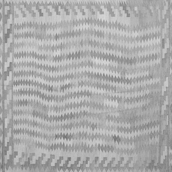 Ahgly Company Indoor Square Southwestern Gray Country Area Rugs, 6' Square