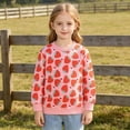thumbnail image 5 of WQNVRNR Girls Print Sweatshirt- Crewneck Long Sleeve Cute Cotton Pullover Tops Pink Size 4T, 5 of 9