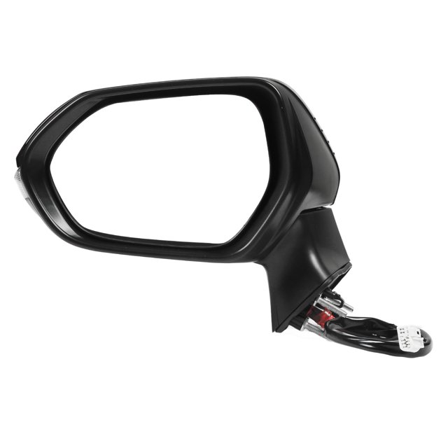 Espejo retrovisor eléctrico, espejo retrovisor exterior eléctrico con calefacción, color negro brillante, acabado superior