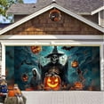 thumbnail image 3 of Halloween Garage Door Decoration Banner Halloween Garage Wall Decoration Suitable For Outdoor Home Courtyard Decoration Parties Custom Banners And Signs for Business Coffee Table Runners 48 Inches, 3 of 3
