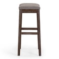 thumbnail image 6 of New Ridge Home Goods Sadie 31 in. Saddle Upholstered Barstool - Natural / Cream, 6 of 7