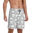 thumbnail image 2 of Sikiie Rabbit And Cloud Mens Pajama Shorts, Lightweight Lounge Pant with Pockets Soft Sleep Pj Shorts for MenX-Large, 2 of 6