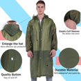 thumbnail image 2 of HWZWT 2 Pack Ponchos Imperméables pour Adultes - Imperméables Réutilisables d'Urgence avec Capuche et Cordon de Serrage - Ponchos Légers, 2 of 5