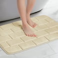 thumbnail image 2 of REGALWOVEN Memory Foam Bath Mat, Soft Absorbent Bathroom Rug Non-Slip Thick Dry Fast for Bath Rug Beige 20" x 32", 2 of 6