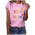 thumbnail image 2 of Fiudx Ofertas y Liquidaciones Camiseta Escolar para Mujer, Camiseta de Profesora de 100 Días, Camiseta Feliz de 100 Días, Impresión de Letras, Enseñanza, Manga Corta, 2 of 4